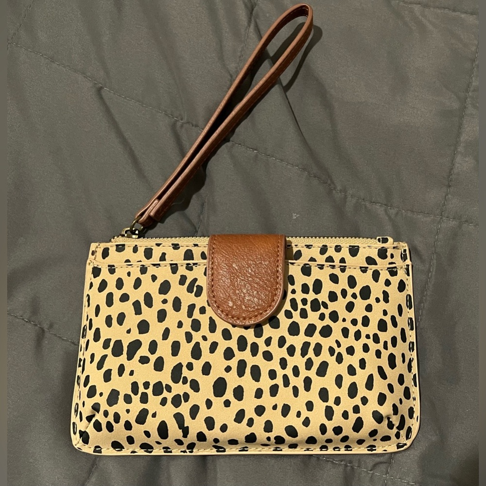 Cheetah print wristlet